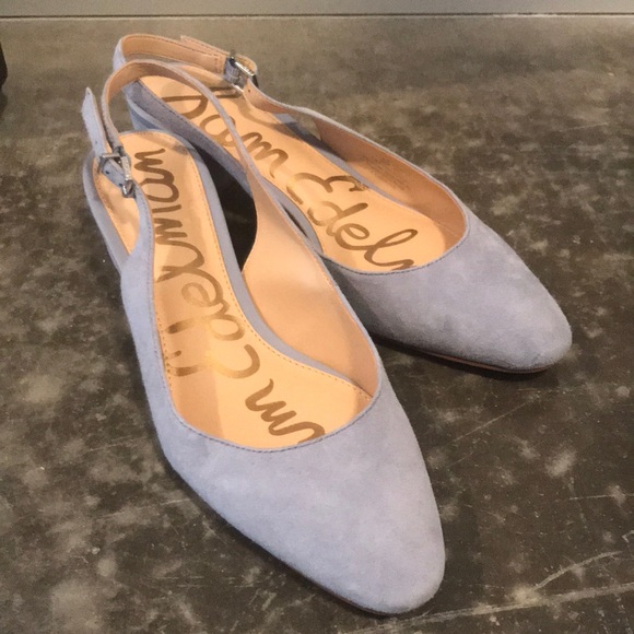 Sam Edelman Shoes - Sam Edelman blue suede kitten pumps